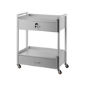 Karma Bakewell 2-drawer beauty trolley in white with powder-coated frame and castors