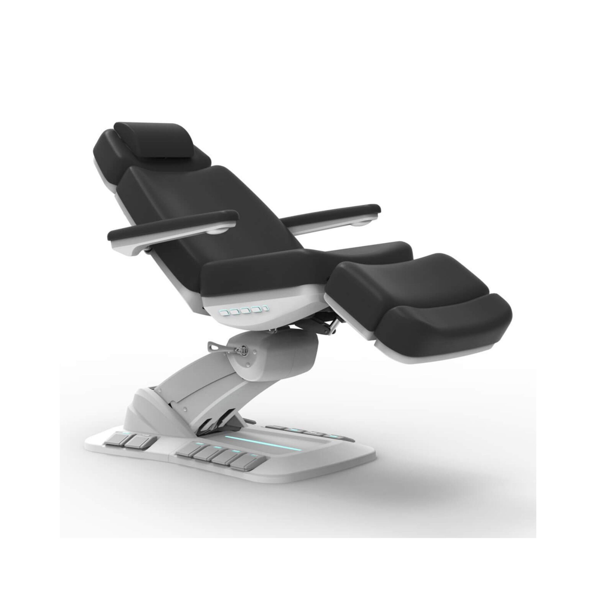 Karma Queenstown full electric beauty bed in black, motorised salon treatment table