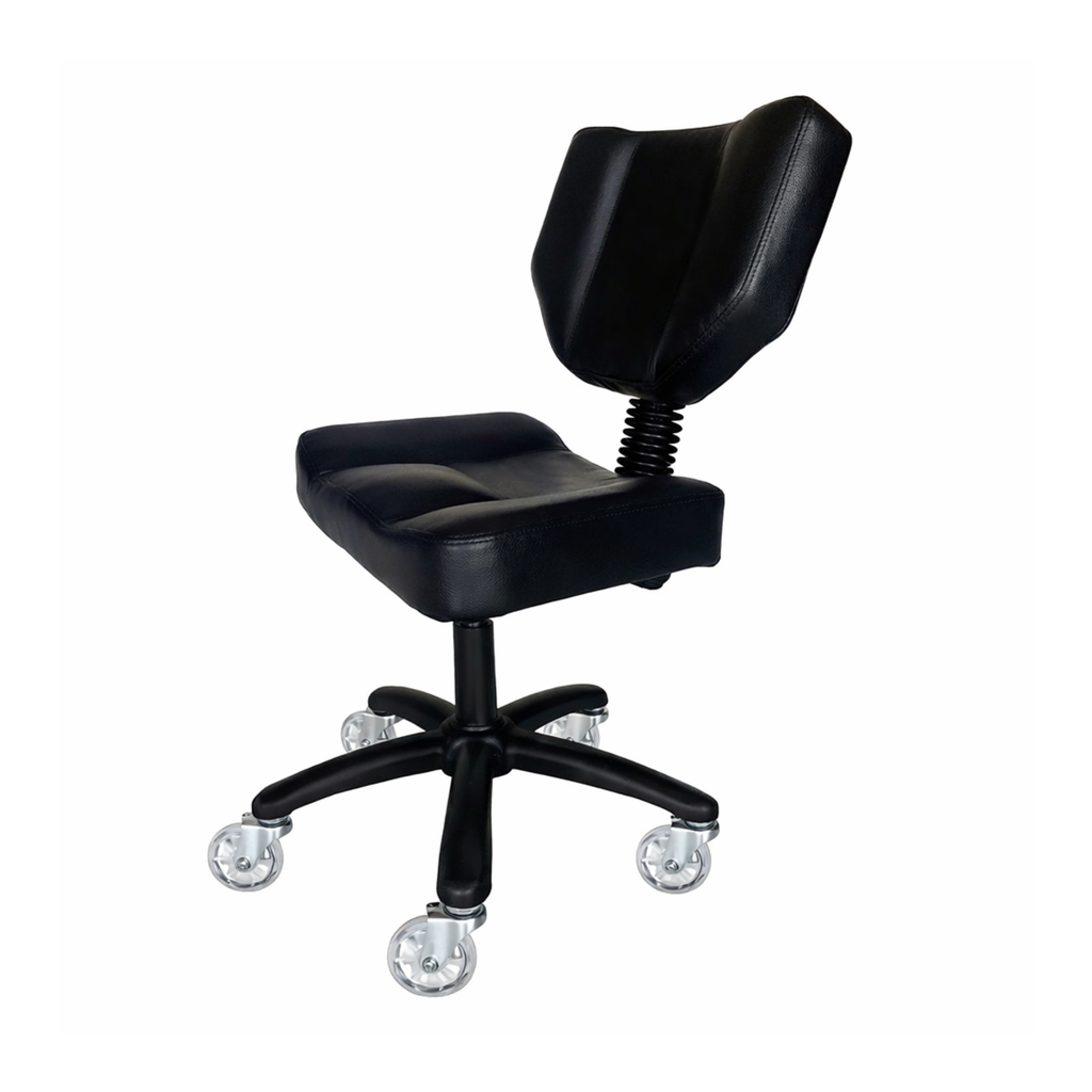  Karma Stanley adjustable salon stool with backrest for therapists and barbers